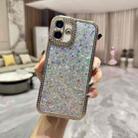 For iPhone 16 Plus Diamond Glitter Sequins TPU Phone Case(Silver) - 1