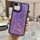 For iPhone 16e Diamond Glitter Sequins TPU Phone Case(Purple) - 1