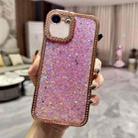 For iPhone 16e Diamond Glitter Sequins TPU Phone Case(Pink) - 1