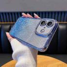 For iPhone 16 Plus Diamond Water Ripple Gradient Glitter TPU Phone Case(Blue) - 1