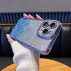 For iPhone 11 Pro Max Diamond Water Ripple Gradient Glitter TPU Phone Case(Blue) - 1