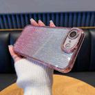 For iPhone 16e Diamond Water Ripple Gradient Glitter TPU Phone Case(Pink) - 1