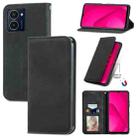 For HMD Pulse Pro Retro Skin Feel Magnetic Flip Leather Phone Case(Black) - 1