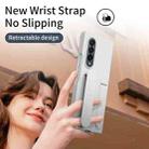 For Samsung Galaxy Z Fold4 Star Pattern Wristband Holder Phone Case(White) - 3