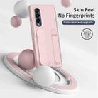 For Samsung Galaxy Z Fold4 Star Pattern Wristband Holder Phone Case(Pink) - 2