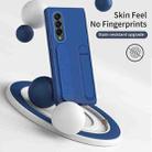 For Samsung Galaxy Z Fold4 Star Pattern Wristband Holder Phone Case(Blue) - 2