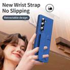 For Samsung Galaxy Z Fold5 5G Star Pattern Wristband Holder Phone Case(Blue) - 3