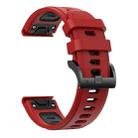 For Garmin Fenix 8 AMOLED 47mm Sports Two Color 22mm Silicone Watch Band(Red+Black) - 2