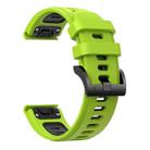 For Garmin Fenix 8 AMOLED 47mm Sports Two Color 22mm Silicone Watch Band(Lime+Black) - 2