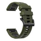For Garmin Fenix 8 AMOLED 51mm Sports Two Color 26mm Silicone Watch Band(Army Green+Black) - 2