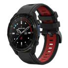 For Garmin Descent Mk3i  51mm Sports Two Color 26mm Silicone Watch Band(Black+Red) - 1