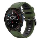 For Garmin Descent Mk3i  51mm Sports Two Color 26mm Silicone Watch Band(Army Green+Black) - 1