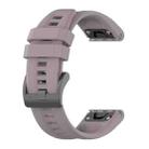 For Garmin Fenix 8 AMOLED 43mm Pure Color Steel Buckle 20mm Silicone Watch Band(Roland Purple) - 2