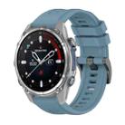 For Garmin Descent Mk3 43mm Pure Color Steel Buckle 20mm Silicone Watch Band(Rock Cyan) - 1