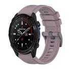 For Garmin Descent Mk3i 43mm Pure Color Steel Buckle 20mm Silicone Watch Band(Roland Purple) - 1