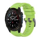 For Garmin Descent Mk3i 43mm Pure Color Steel Buckle 20mm Silicone Watch Band(Lime) - 1