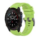 For Garmin Descent Mk3i  51mm Pure Color Steel Buckle 26mm Silicone Watch Band(Lime) - 1