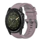 For Garmin Tactix 7 AMOLED Pure Color Steel Buckle 26mm Silicone Watch Band(Roland Purple) - 1