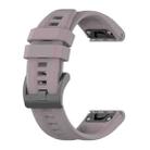 For Garmin Tactix 7 AMOLED Pure Color Steel Buckle 26mm Silicone Watch Band(Roland Purple) - 2