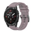 For Garmin Epix Pro 51mm Pure Color Steel Buckle 26mm Silicone Watch Band(Roland Purple) - 1