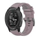 For Garmin Instinct 2X Solar Pure Color Steel Buckle 26mm Silicone Watch Band(Roland Purple) - 1