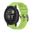 For Garmin  Instinct 2 Solar Pure Color Steel Buckle 22mm Silicone Watch Band(Lime) - 1