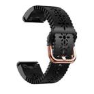 For Garmin Fenix 8 AMOLED 43mm Lace Breathable 20mm Silicone Watch Band(Black) - 2