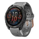 For Garmin Fenix 8 AMOLED 43mm Lace Breathable 20mm Silicone Watch Band(Grey) - 1