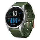 For Garmin Fenix 7S Pro 42mm Lace Breathable 20mm Silicone Watch Band(Army Green) - 1