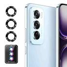 For OPPO Reno12 / Reno12 Pro Global ENKAY Hat-Prince 9H Rear Camera Lens Aluminium Alloy Tempered Glass Film(Black) - 1