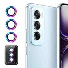 For OPPO Reno12 Pro Global ENKAY Hat-Prince 9H Rear Camera Lens Aluminium Alloy Tempered Glass Film(Colorful) - 1