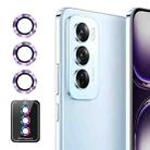 For OPPO Reno12 Pro Global ENKAY Hat-Prince 9H Rear Camera Lens Aluminium Alloy Tempered Glass Film(Light Purple) - 1