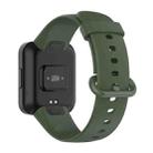 For Xiaomi Poco Watch Solid Color Black Steel Buckle Silicone Watch Band(Dark Green) - 2