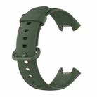 For Xiaomi Poco Watch Solid Color Black Steel Buckle Silicone Watch Band(Dark Green) - 3