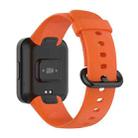 For Xiaomi Poco Watch Solid Color Black Steel Buckle Silicone Watch Band(Orange) - 2