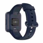 For Xiaomi Poco Watch Solid Color Black Steel Buckle Silicone Watch Band(Dark Blue) - 2