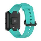 For Xiaomi Poco Watch Solid Color Black Steel Buckle Silicone Watch Band(Teal Green) - 2