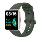 For Redmi Watch 2 Lite Solid Color Black Steel Buckle Silicone Watch Band(Dark Green) - 1