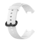 For Redmi Watch 2 Lite Solid Color Black Steel Buckle Silicone Watch Band(White) - 3