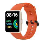 For Redmi Watch 2 Lite Solid Color Black Steel Buckle Silicone Watch Band(Orange) - 1