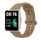 For Redmi Watch 2 Lite Solid Color Black Steel Buckle Silicone Watch Band(Coffee) - 1