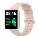 For Redmi Watch 2 Lite Solid Color Black Steel Buckle Silicone Watch Band(Light Pink) - 1