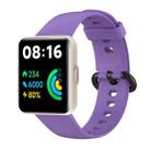 For Redmi Watch 2 Lite Solid Color Black Steel Buckle Silicone Watch Band(Purple) - 1