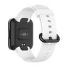 For Xiaomi Mi Watch Lite 2 Solid Color Black Steel Buckle Silicone Watch Band(White) - 2