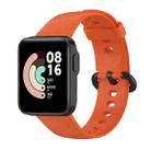 For Xiaomi Mi Watch Lite 2 Solid Color Black Steel Buckle Silicone Watch Band(Orange) - 1