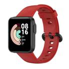 For Xiaomi Mi Watch Lite 2 Solid Color Black Steel Buckle Silicone Watch Band(Red) - 1