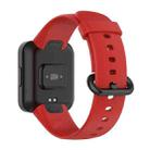 For Xiaomi Mi Watch Lite 2 Solid Color Black Steel Buckle Silicone Watch Band(Red) - 2