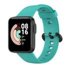 For Xiaomi Mi Watch Lite 2 Solid Color Black Steel Buckle Silicone Watch Band(Teal Green) - 1