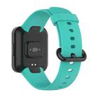 For Xiaomi Mi Watch Lite 2 Solid Color Black Steel Buckle Silicone Watch Band(Teal Green) - 2