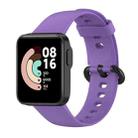 For Xiaomi Mi Watch Lite 2 Solid Color Black Steel Buckle Silicone Watch Band(Purple) - 1